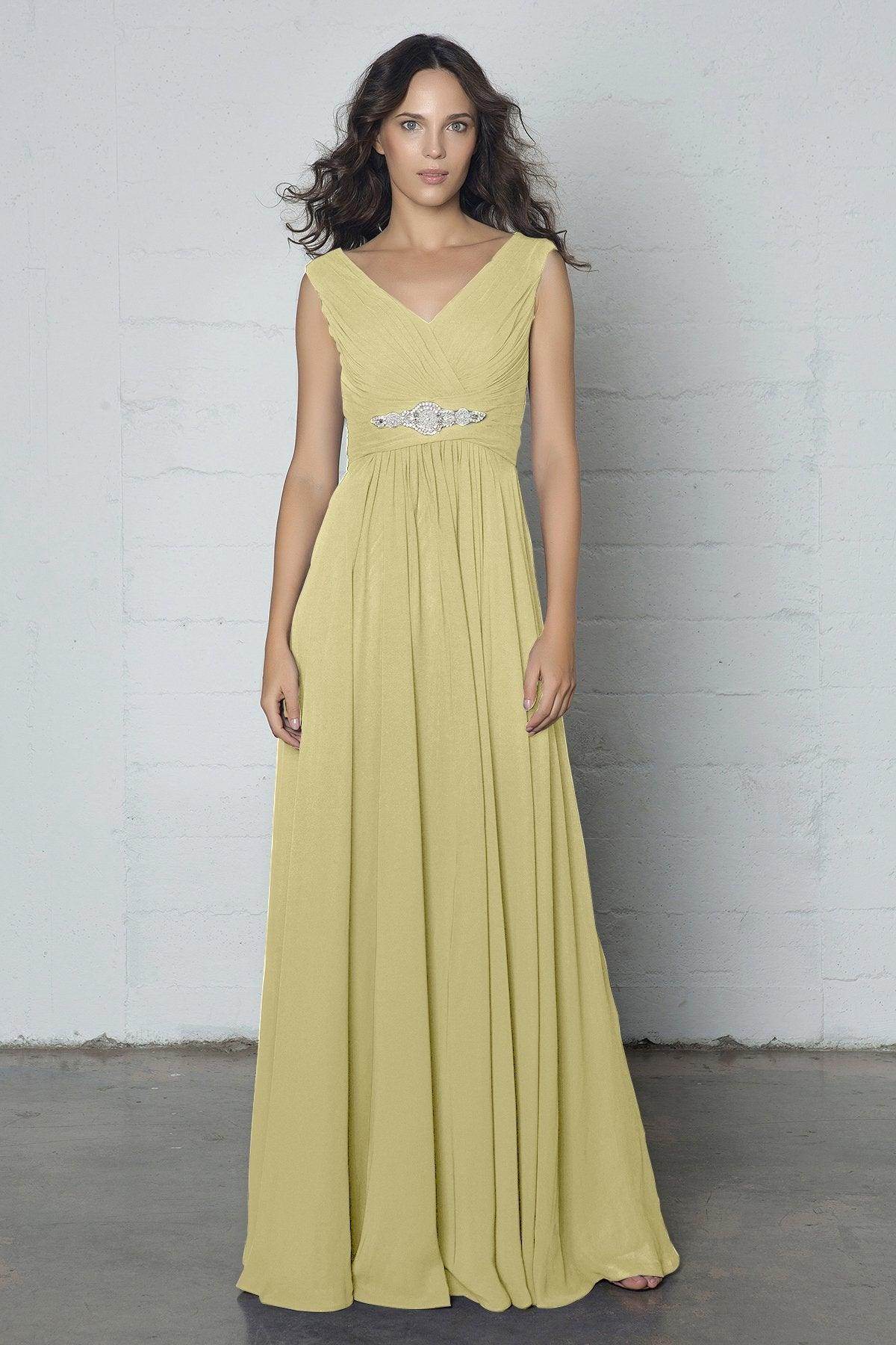 Sheath-Column Floor Length Chiffon Dress COZF14002 - COCOMELODY
